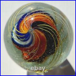 1880's Rare 1.6 German Swirl Handmade Antique Banded Ribbon Core Marble Vintage
