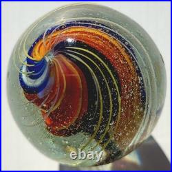 1880's Rare 1.6 German Swirl Handmade Antique Banded Ribbon Core Marble Vintage