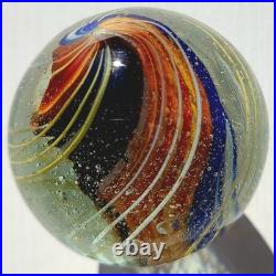 1880's Rare 1.6 German Swirl Handmade Antique Banded Ribbon Core Marble Vintage