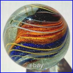 1880's Rare 1.6 German Swirl Handmade Antique Banded Ribbon Core Marble Vintage