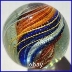 1880's Rare 1.6 German Swirl Handmade Antique Banded Ribbon Core Marble Vintage
