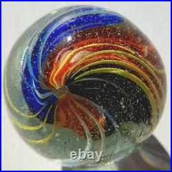 1880's Rare 1.6 German Swirl Handmade Antique Banded Ribbon Core Marble Vintage