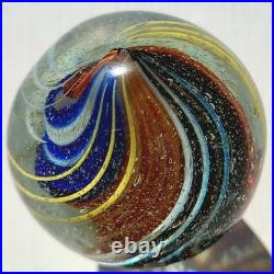 1880's Rare 1.6 German Swirl Handmade Antique Banded Ribbon Core Marble Vintage