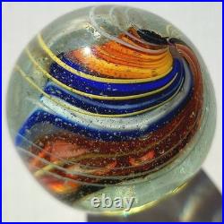 1880's Rare 1.6 German Swirl Handmade Antique Banded Ribbon Core Marble Vintage