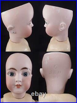 18.5 Rare Antique German Bisque Doll Dep By Simon And Halbig