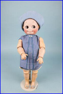 18 Kestner Kewpie Bisque Doll J. D. K. 12 with Antique Trunk and HUGE Wardrobe