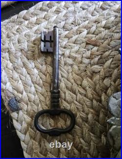 18th Century Castle (German or French) Box Lock And Original Key 18th Century Castle (German or French) Box Lock And Original Key