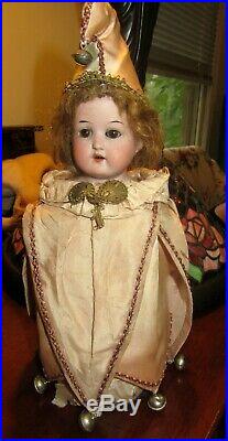 1900 Marotte Rattle Doll UA PRINTEMPS o. 25 ParisGermany 275-17/o HEUBACH Bisque
