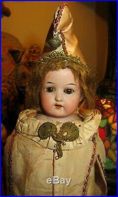 1900 Marotte Rattle Doll UA PRINTEMPS o. 25 ParisGermany 275-17/o HEUBACH Bisque