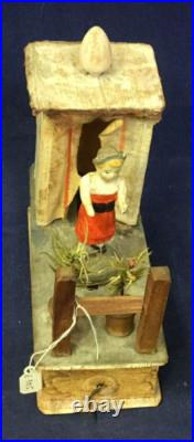 1910 Antique German Girl in Outhouse Toy withcrank mechanism, moving figure. 7 1910 Antique German Girl in Outhouse Toy withcrank mechanism, moving figure. 7