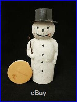 1920's German Vintage Antique Snowman paper Mache Candy Container 8