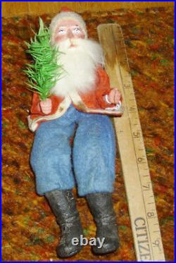 1920s Antique German SANTA Riding WHITE PULL HORSE Overall 13 EC 1920s Antique German SANTA Riding WHITE PULL HORSE Overall 13 EC
