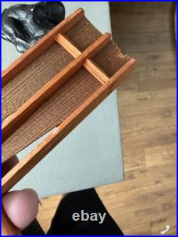 1920s GERMAN WOODEN BLACK CAT NOISE MAKER VINTAGE HALLOWEEN ANTIQUE