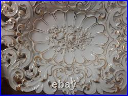 1924-1934 Vintage Meissen Germany PORCELAIN SERVING DISH FLORAL/ROSE 24K TRIM 1924-1934 Vintage Meissen Germany PORCELAIN SERVING DISH FLORAL/ROSE 24K TRIM