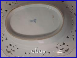 1924-1934 Vintage Meissen Germany PORCELAIN SERVING DISH FLORAL/ROSE 24K TRIM 1924-1934 Vintage Meissen Germany PORCELAIN SERVING DISH FLORAL/ROSE 24K TRIM
