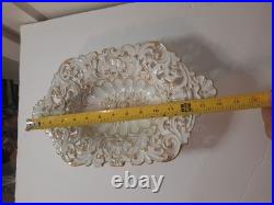 1924-1934 Vintage Meissen Germany PORCELAIN SERVING DISH FLORAL/ROSE 24K TRIM 1924-1934 Vintage Meissen Germany PORCELAIN SERVING DISH FLORAL/ROSE 24K TRIM