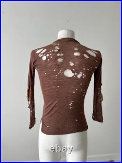 1930s Vintage Antique German Thrashed Distressed Worn Knit Jumper Sweater