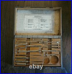 1938 German Medical Surgical Kit Antique Autopsy Dissection Instruments Case
