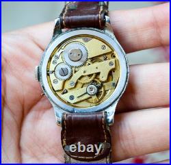 1940's Antique Vintage Mechanical military Pilots GERMAN Wristwatch WWII SCARCE