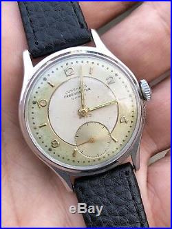 1940s Junghans Chronometer Vintage German Made Mens Watch Manual 33,3mm Bicolor