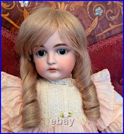 19 KESTNER 167 Antique German Doll EXCELLENT BJB Silk Dress, French HH Wig