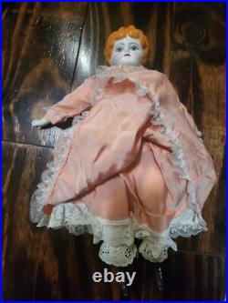 19 inch tall Vintage Antique Glazed German Porcelain Hertwig Doll 1800's