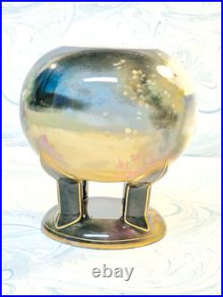 #1 Antique German Royal Bonn Portrait 6 Vase Hand Painted Victorian 4 Legs