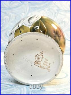 #1 Antique German Royal Bonn Portrait 6 Vase Hand Painted Victorian 4 Legs