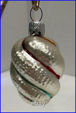 20 VINTAGE WEST GERMAN Mercury Glass Glitter Christmas Ornament LOT
