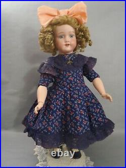 20 tall rare c1920 Morimura Dolly face bisque head doll in gorgeous dress