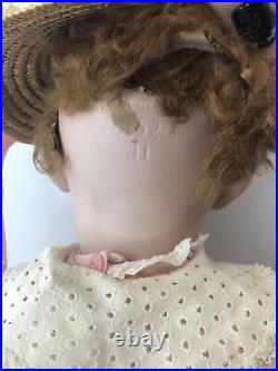 21 Antique German Bisque doll LWC 152 11 Baby Gray Sl Eyes Caracul wig #L