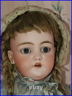 21 Antique German Simon & Halbig 1079 Bisque Doll Compo Body Original Wig