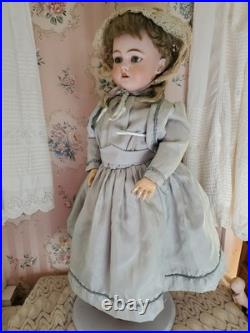 21 Antique German Simon & Halbig 1079 Bisque Doll Compo Body Original Wig