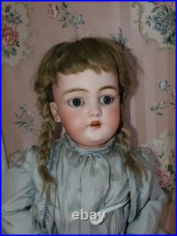 21 Antique German Simon & Halbig 1079 Bisque Doll Compo Body Original Wig