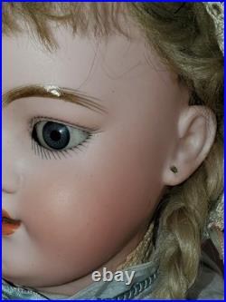 21 Antique German Simon & Halbig 1079 Bisque Doll Compo Body Original Wig