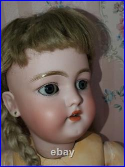 21 Antique German Simon & Halbig 1079 Bisque Doll Compo Body Original Wig