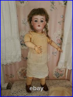 21 Antique German Simon & Halbig 1079 Bisque Doll Compo Body Original Wig