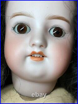21 Antique German Simon & Halbig K Star R Bisque Doll #540 Brunette Brown Sleep