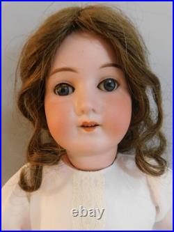 22 Antique German Bisque Head Doll Marked B 3 Wood Jointed Body Nice Clothing