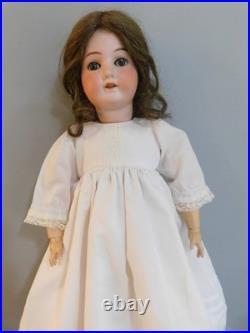 22 Antique German Bisque Head Doll Marked B 3 Wood Jointed Body Nice Clothing