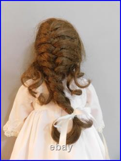 22 Antique German Bisque Head Doll Marked B 3 Wood Jointed Body Nice Clothing