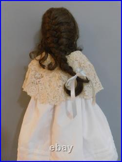 22 Antique German Bisque Head Doll Marked B 3 Wood Jointed Body Nice Clothing