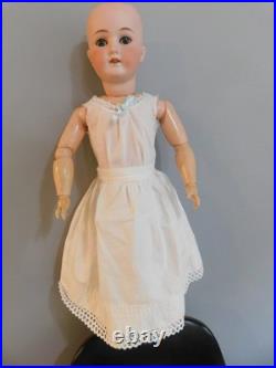 22 Antique German Bisque Head Doll Marked B 3 Wood Jointed Body Nice Clothing