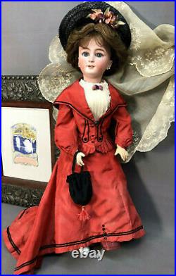 22 Simon & Halbig 1159 LADY on JUMEAU Lady Body Antique Bisque-Head German Doll
