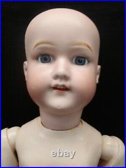 22 tall rare c1920 Morimura Dolly face bisque head doll in Antique dress