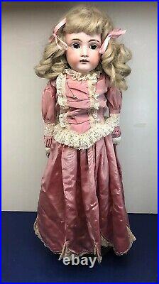 23.5 Antique Kestner Bisque Doll Germany #154 Kid Body Blonde Adorable #M