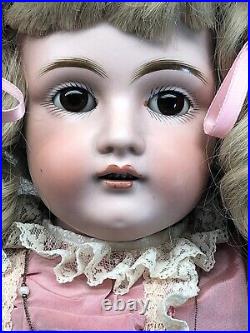 23.5 Antique Kestner Bisque Doll Germany #154 Kid Body Blonde Adorable #M