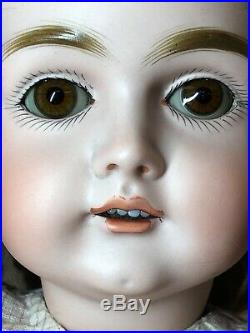 23.5 Antique Kestner Bisque Doll Germany 167 H 12 Brown Sleep Eyes Beautiful S3