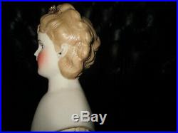 23 Antique Parian Doll With Seperately Attached Hair Decoration