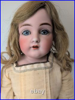 24.5 Antique German Kestner 154 Bisque Doll Leather Body SL BL Eye Blonde Sc5